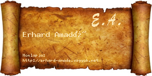 Erhard Amadé névjegykártya